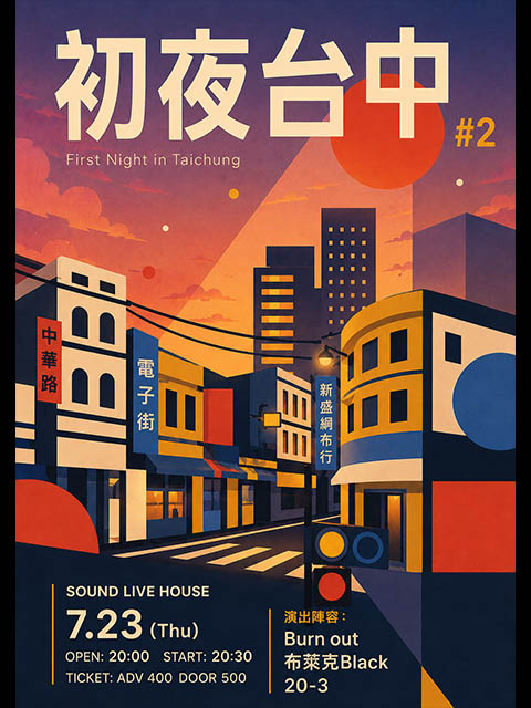 7.23(四) First Night in Taichung